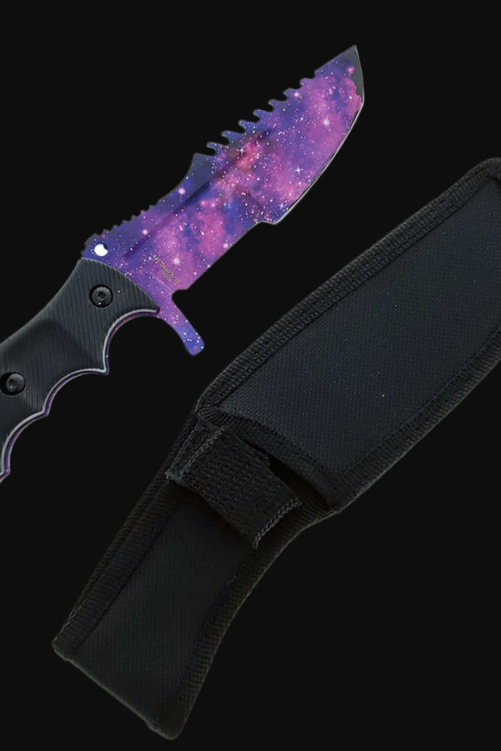 Falcon 3 PCS Purple Galaxy Set. Tactical Knives & Karambit