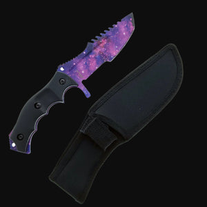 Falcon 3 PCS Purple Galaxy Set. Tactical Knives & Karambit