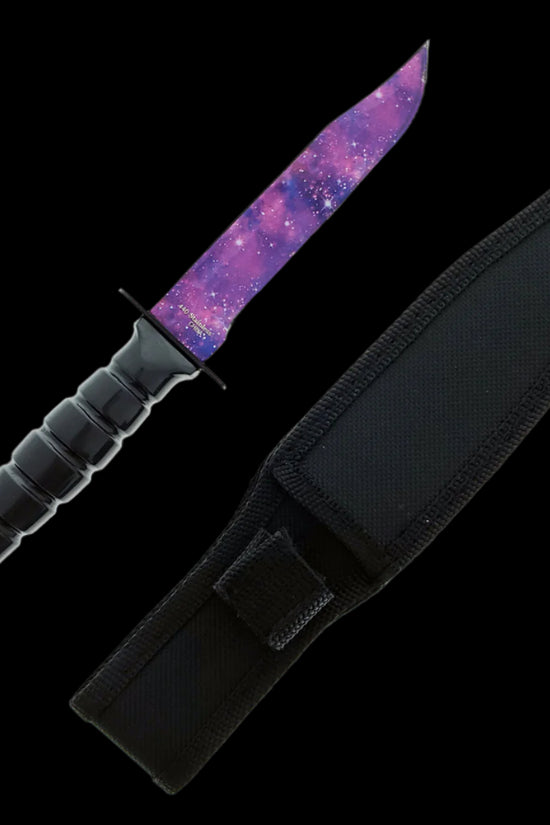 Falcon 3 PCS Purple Galaxy Set. Tactical Knives & Karambit