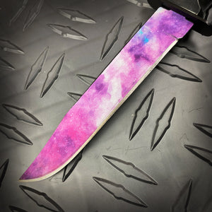 Falcon 3 PCS Pink Galaxy Set. Tactical Knives & Karambit