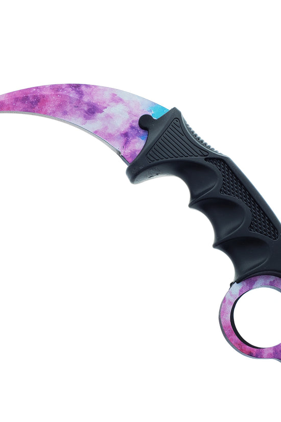 Falcon 3 PCS Pink Galaxy Set. Tactical Knives & Karambit