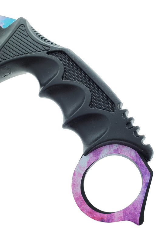Falcon 3 PCS Pink Galaxy Set. Tactical Knives & Karambit