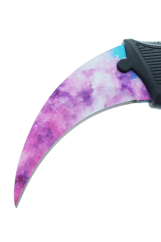 Falcon 3 PCS Pink Galaxy Set. Tactical Knives & Karambit