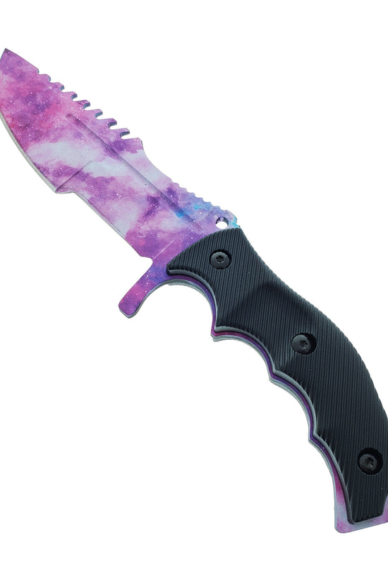 Falcon 3 PCS Pink Galaxy Set. Tactical Knives & Karambit