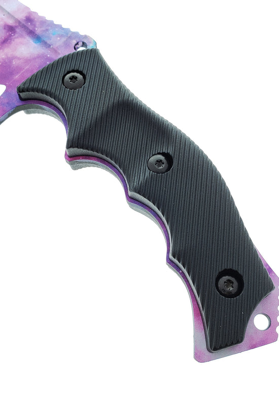 Falcon 3 PCS Pink Galaxy Set. Tactical Knives & Karambit