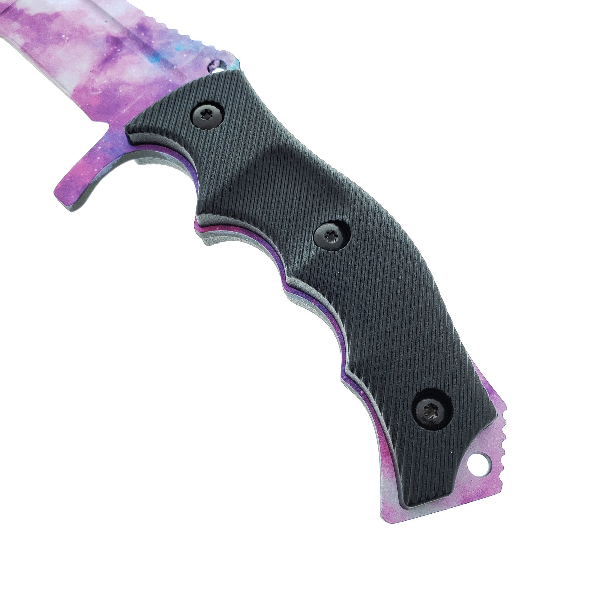 Falcon 3 PCS Pink Galaxy Set. Tactical Knives & Karambit