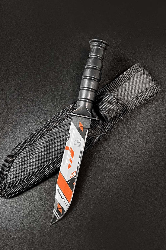 Falcon 3 PCS Orange & White Set. Tactical Knives & Karambit