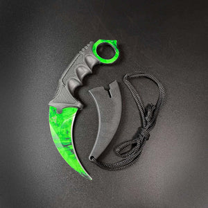 Falcon 3 PCS Green Set. Tactical Knives & Karambit