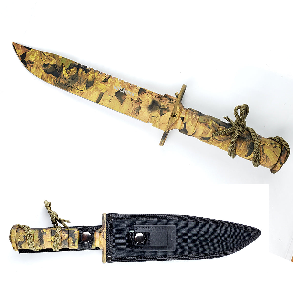 Outlander 9" Brown Camo Blade Hunting Knife