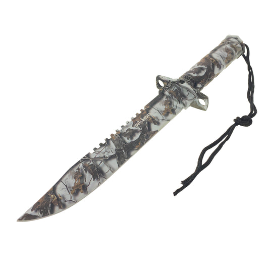 Outlander 9" White Camo Blade Hunting Knife