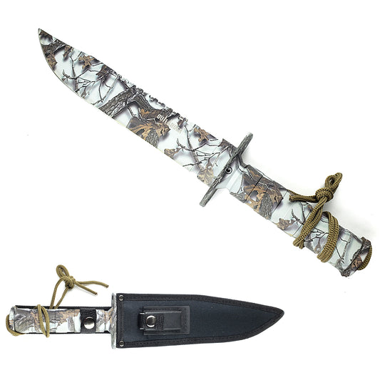 Outlander 9" White Camo Blade Hunting Knife