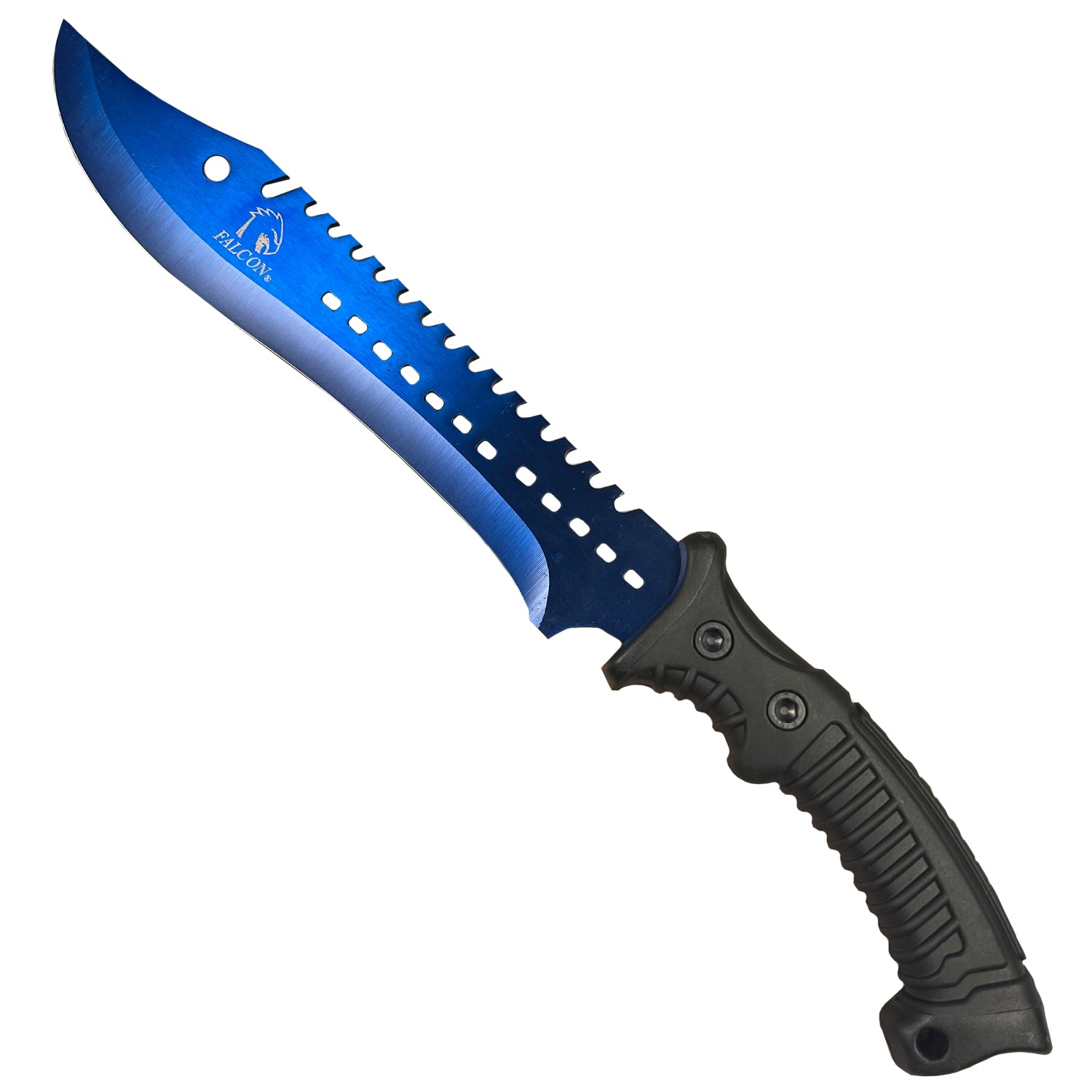 Falcon 5 Pieces Blue Set Hunting Set (Machete, Karambit, Throwing Knives.)