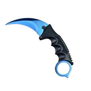 Falcon 5 Pieces Blue Set Hunting Set (Machete, Karambit, Throwing Knives.)