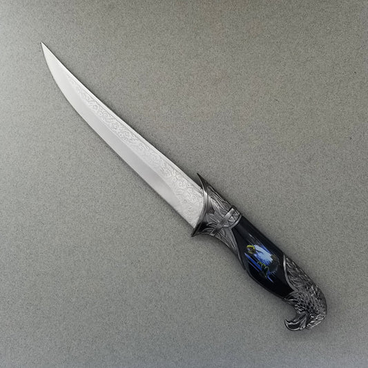 13 1/2" Fantasy dagger with blue scabbard