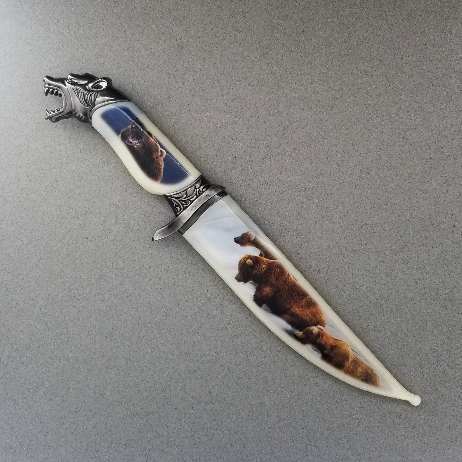 13 1/2" Bear Fantasy Dagger with scabbard