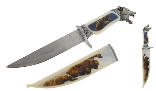 13 1/2" Bear Fantasy Dagger with scabbard