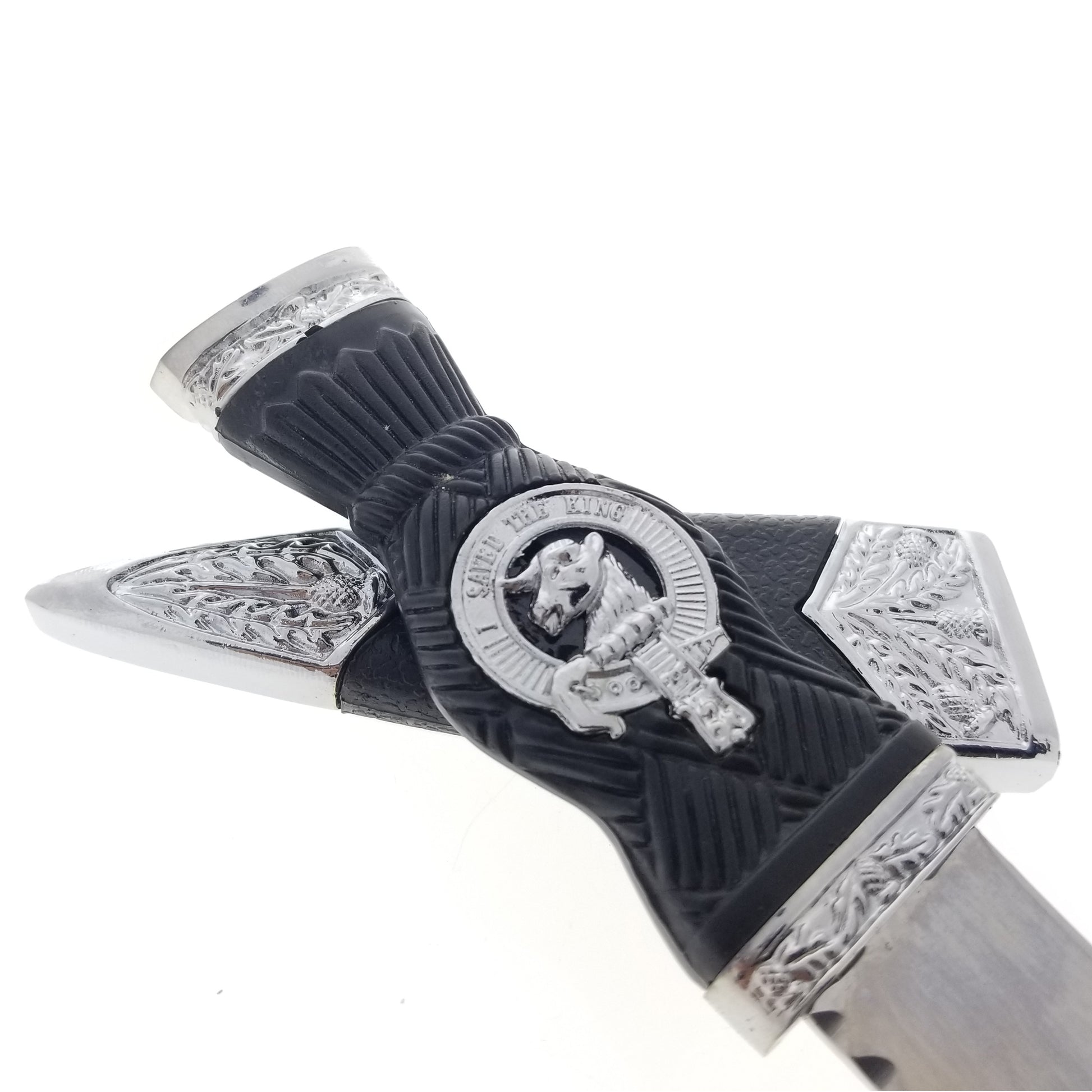 7.25" Sgain-Dubh Dagger with Blue Crystal & Scabbard (Turnbull)