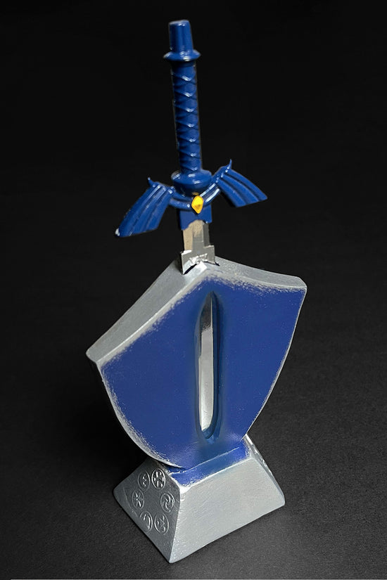 6.5" Blue letter opener w/ stone