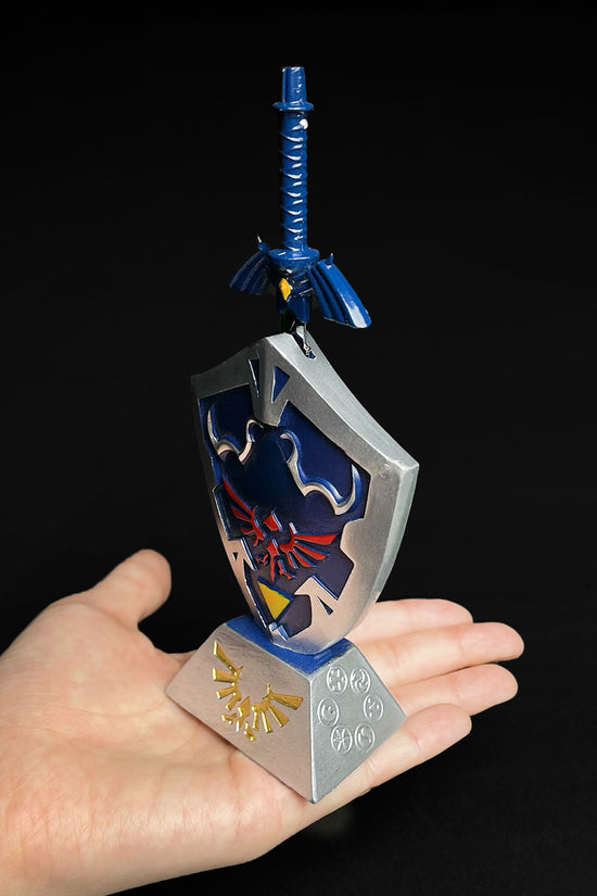 6.5" Blue letter opener w/ stone