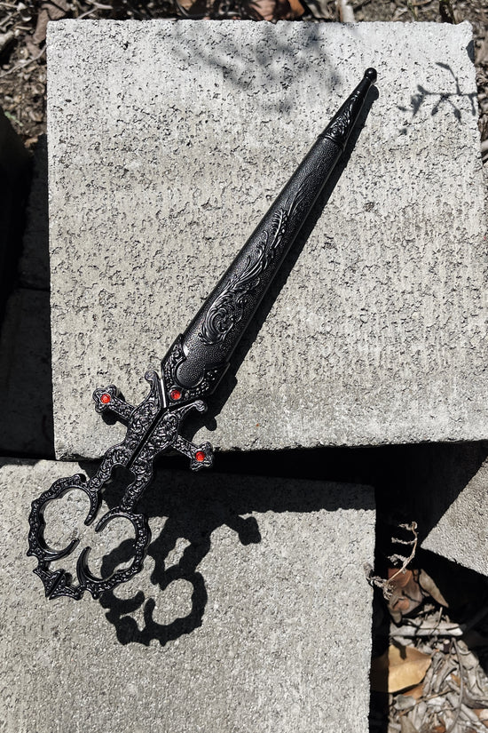 10 1/4" Black Bodice Scissors Dagger