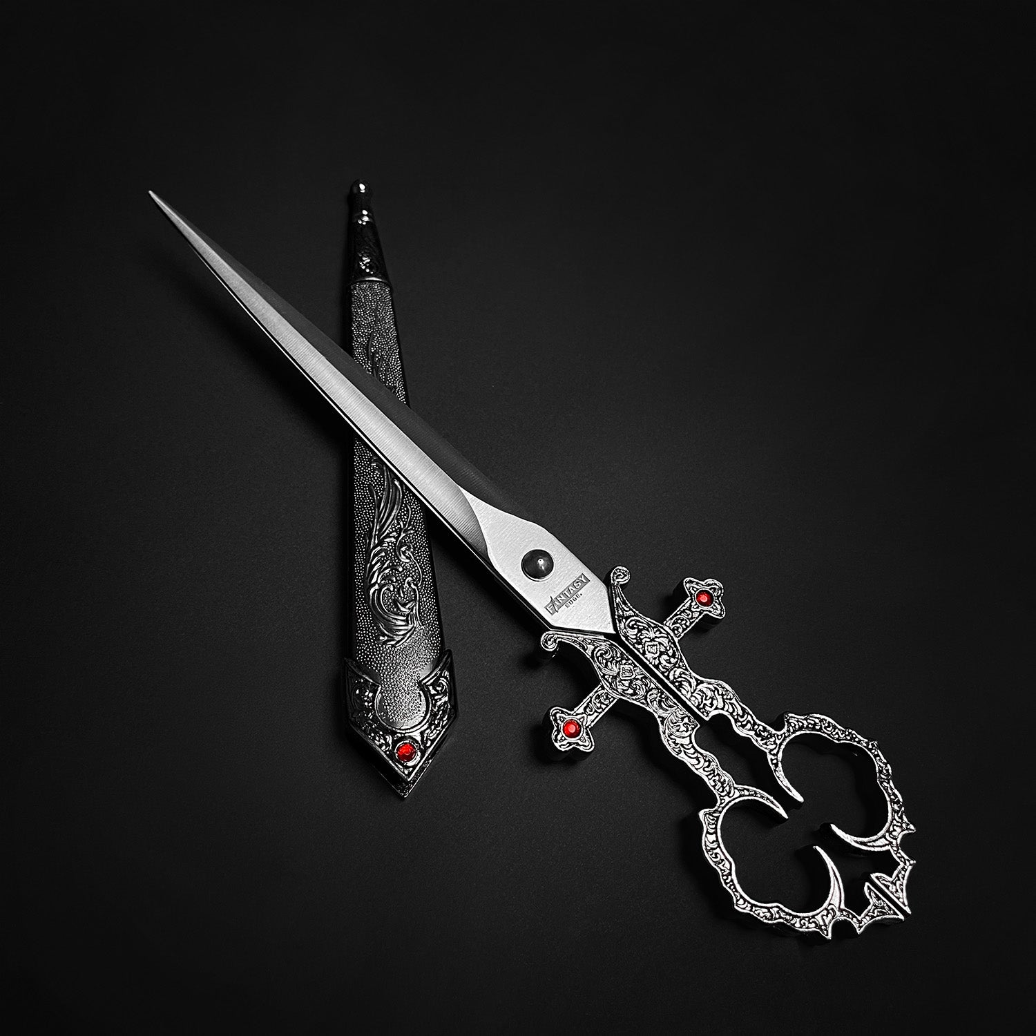 10 1/4" Silver Bodice Scissors Dagger