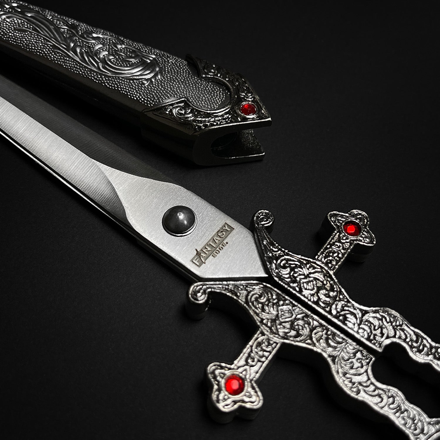 10 1/4" Silver Bodice Scissors Dagger