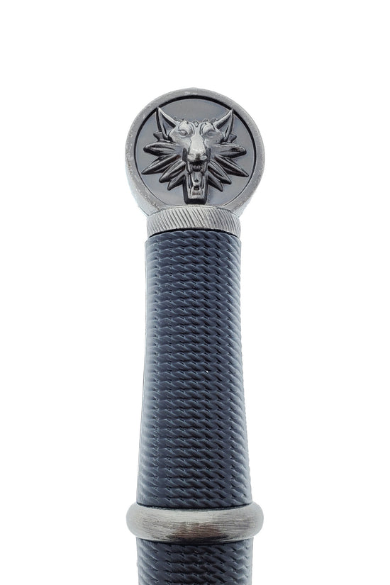 Black Wolf Head Medieval Dagger w/Plastic Scabbard
