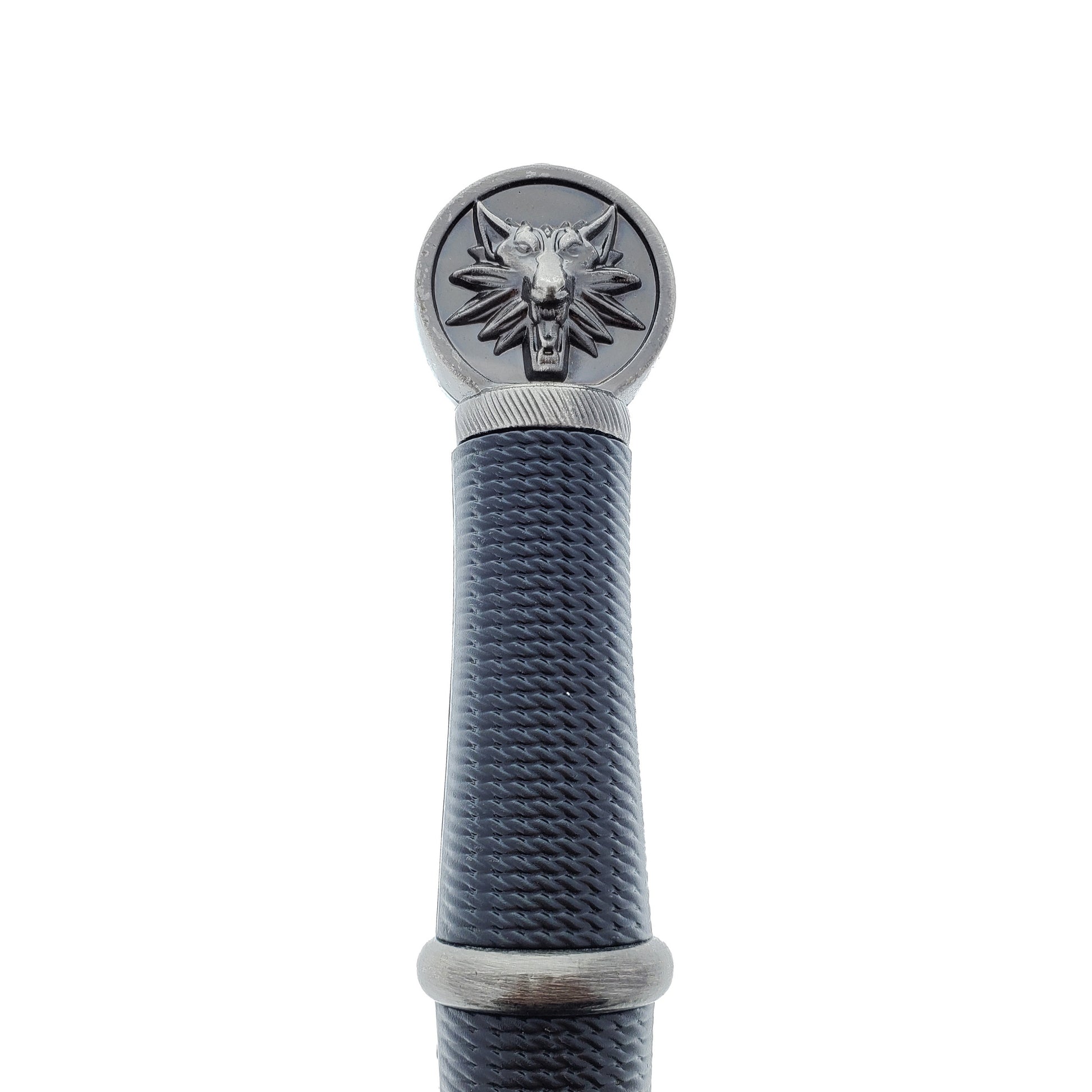 Black Wolf Head Medieval Dagger w/Plastic Scabbard