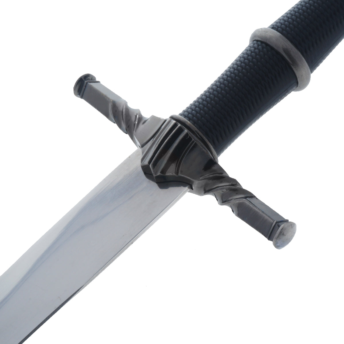 15 3/4" Black medieval dagger w/Black Plastic Scabbard