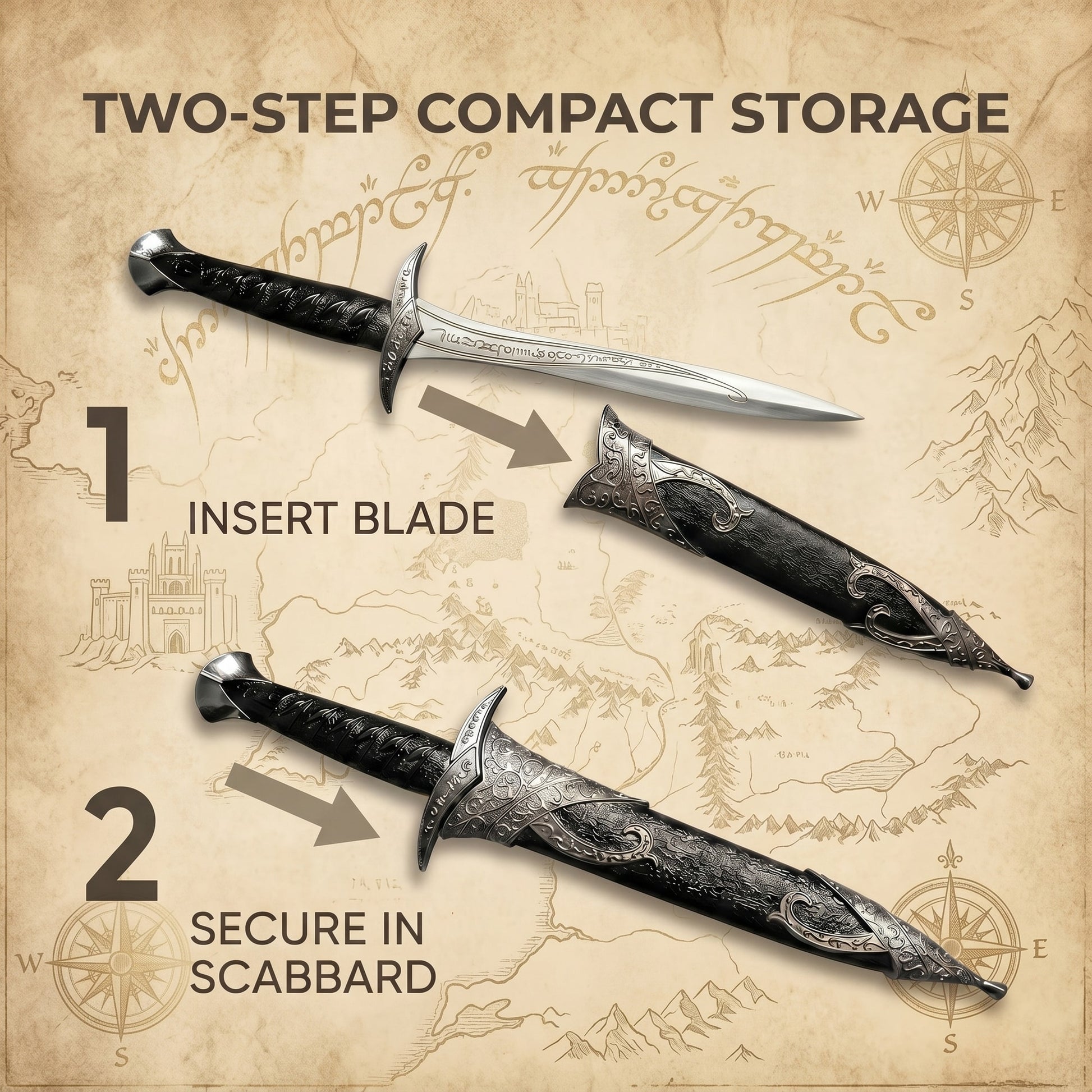 Elven Fantasy Dagger - 11" Elven Dagger