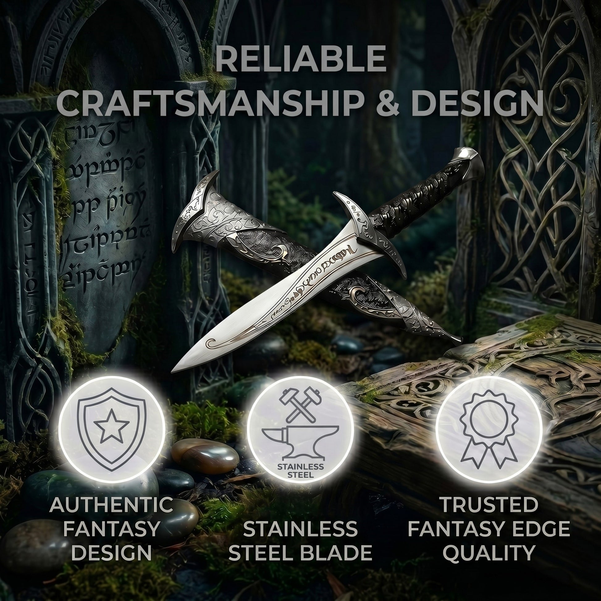 Elven Fantasy Dagger - 11" Elven Dagger
