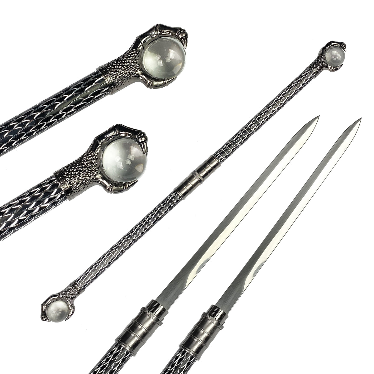29 3/4" Double Blade Dagger with crystal ball claw