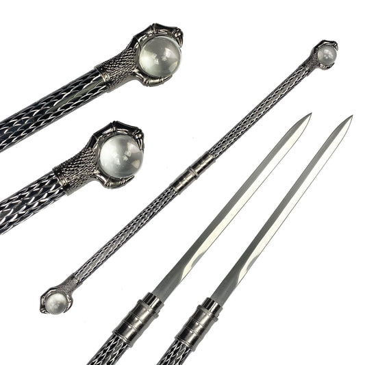 29 3/4" Double Blade Dagger with crystal ball claw
