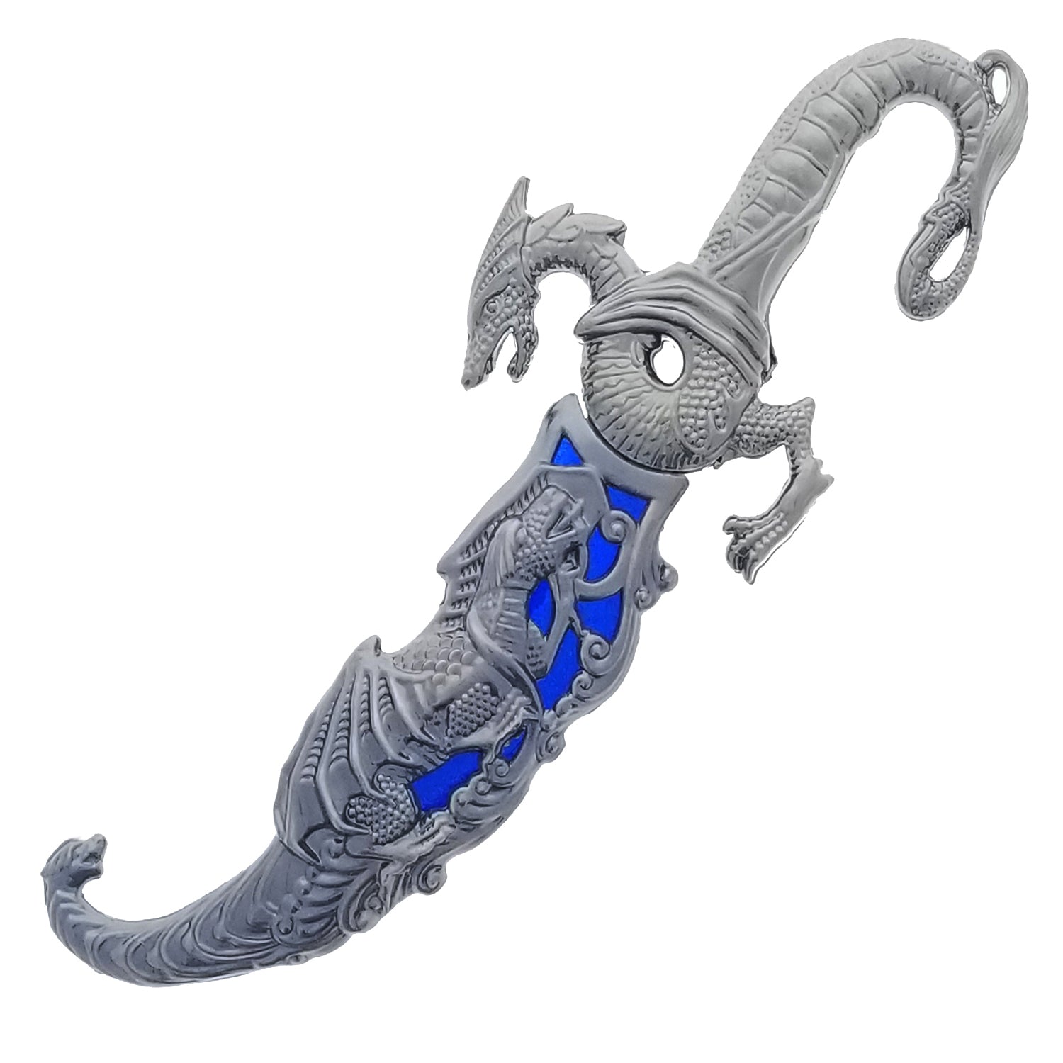 10" Fantasy Dragon Dagger Blue Fitting