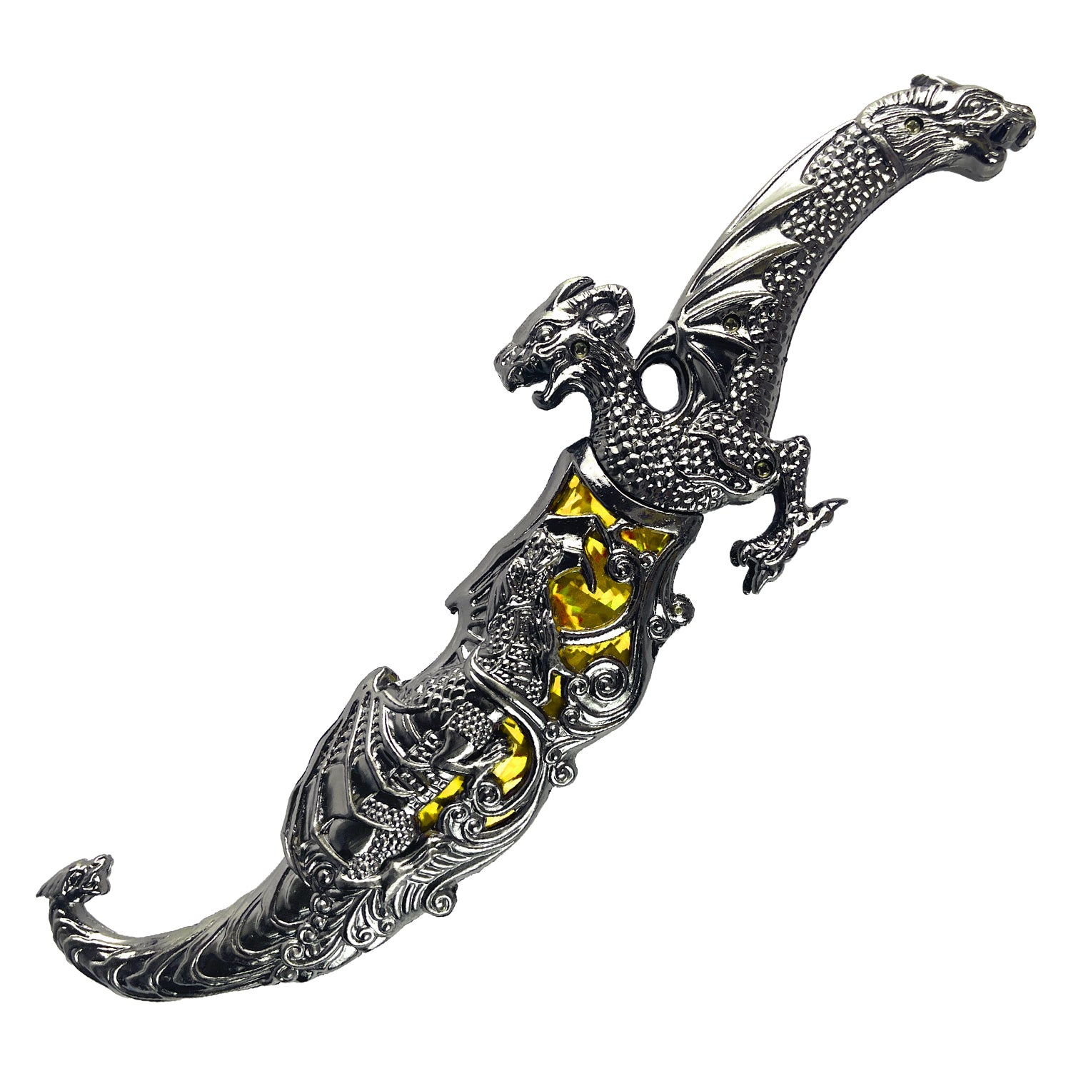 15" Blade Fantasy Dragon Dagger Gold Fitting