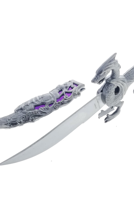 Fantasy Edge 15" Blade Fantasy Dragon Dagger Purple Fitting