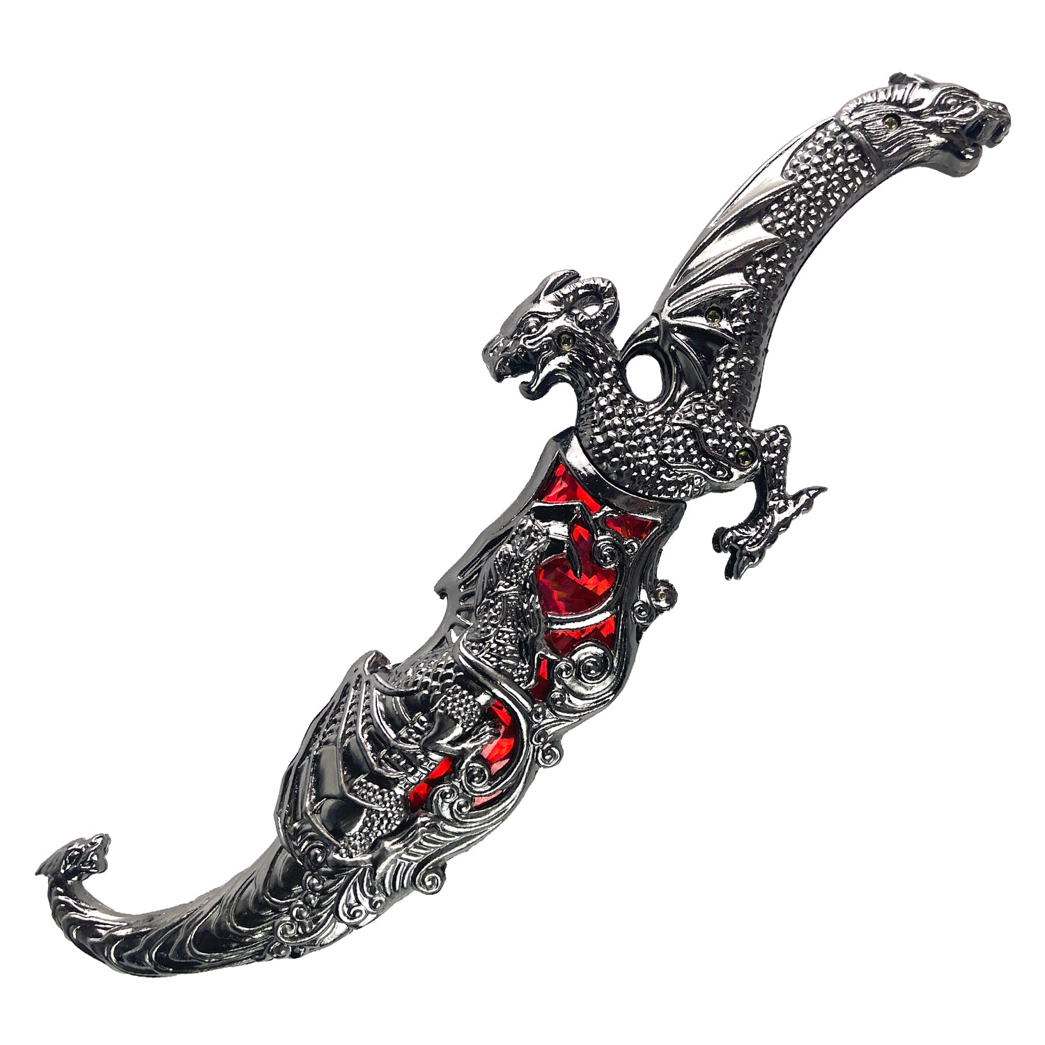 15" Blade Fantasy Dragon Dagger Red Fitting