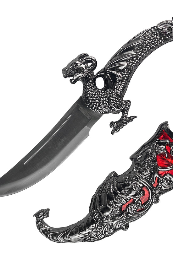 Blade Fantasy Dragon Dagger Red Fitting
