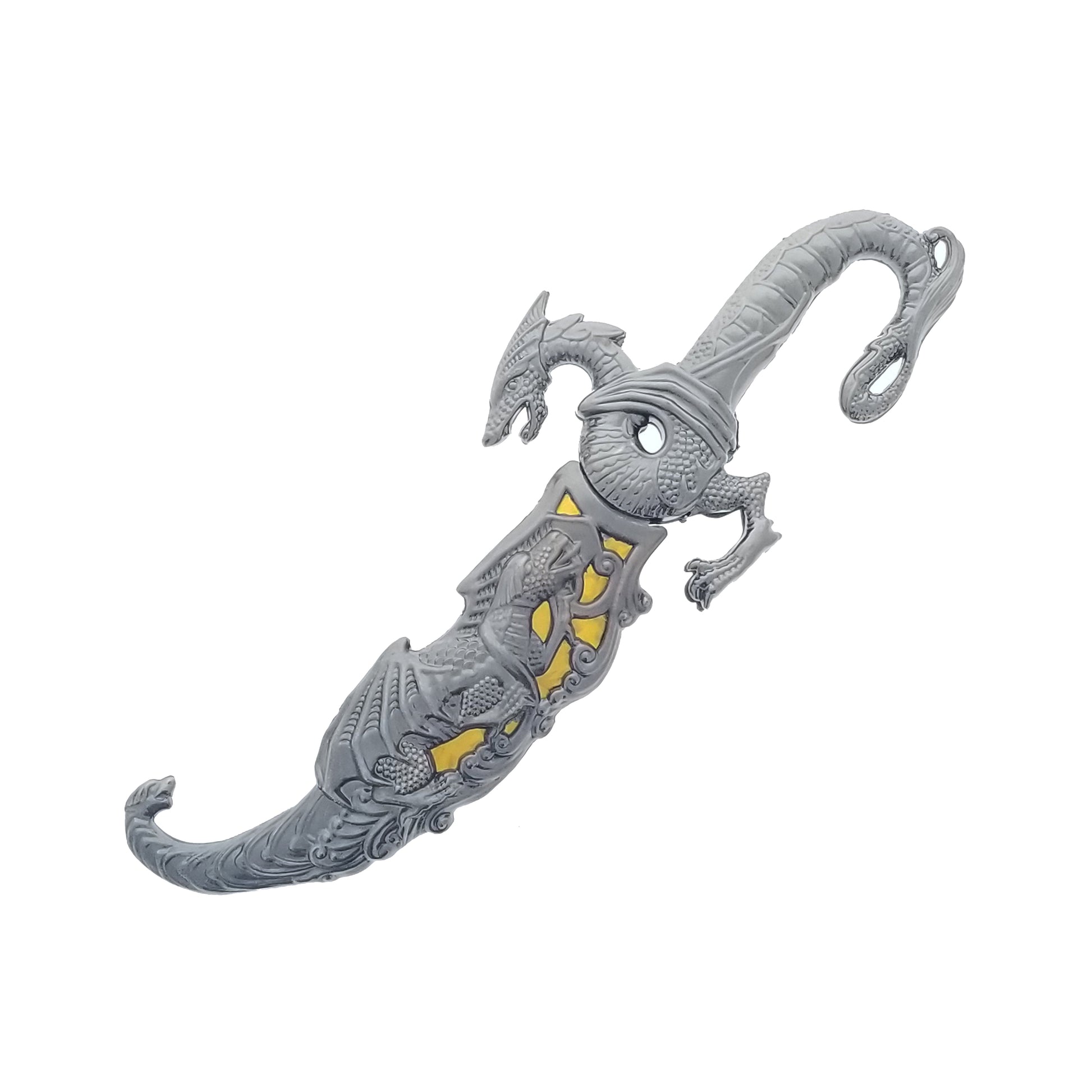 10" Fantasy Dragon Dagger Yellow Fitting