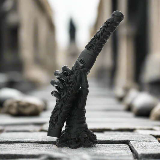 12" Black skeleton dagger