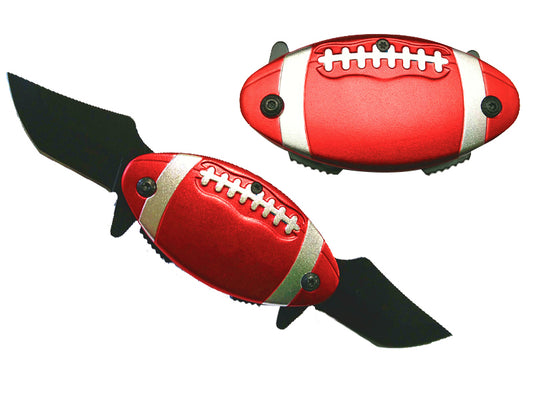 5" Twin Blade Red Football Pocket Knife