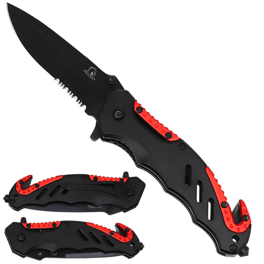 Falcon 4.75" Black Blade/ Bicolor alumina Handle / Assisted Knife