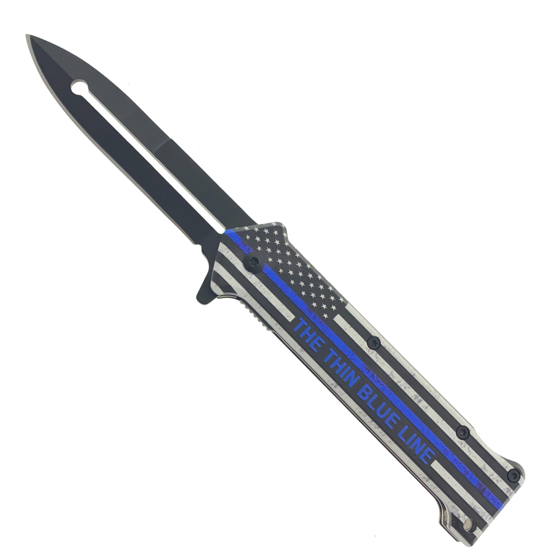 8"  Blue Line Spring Assisted Pocket Knife