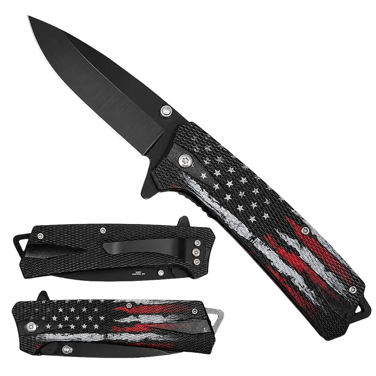 American flag folding pocket knife- Guild Arms.