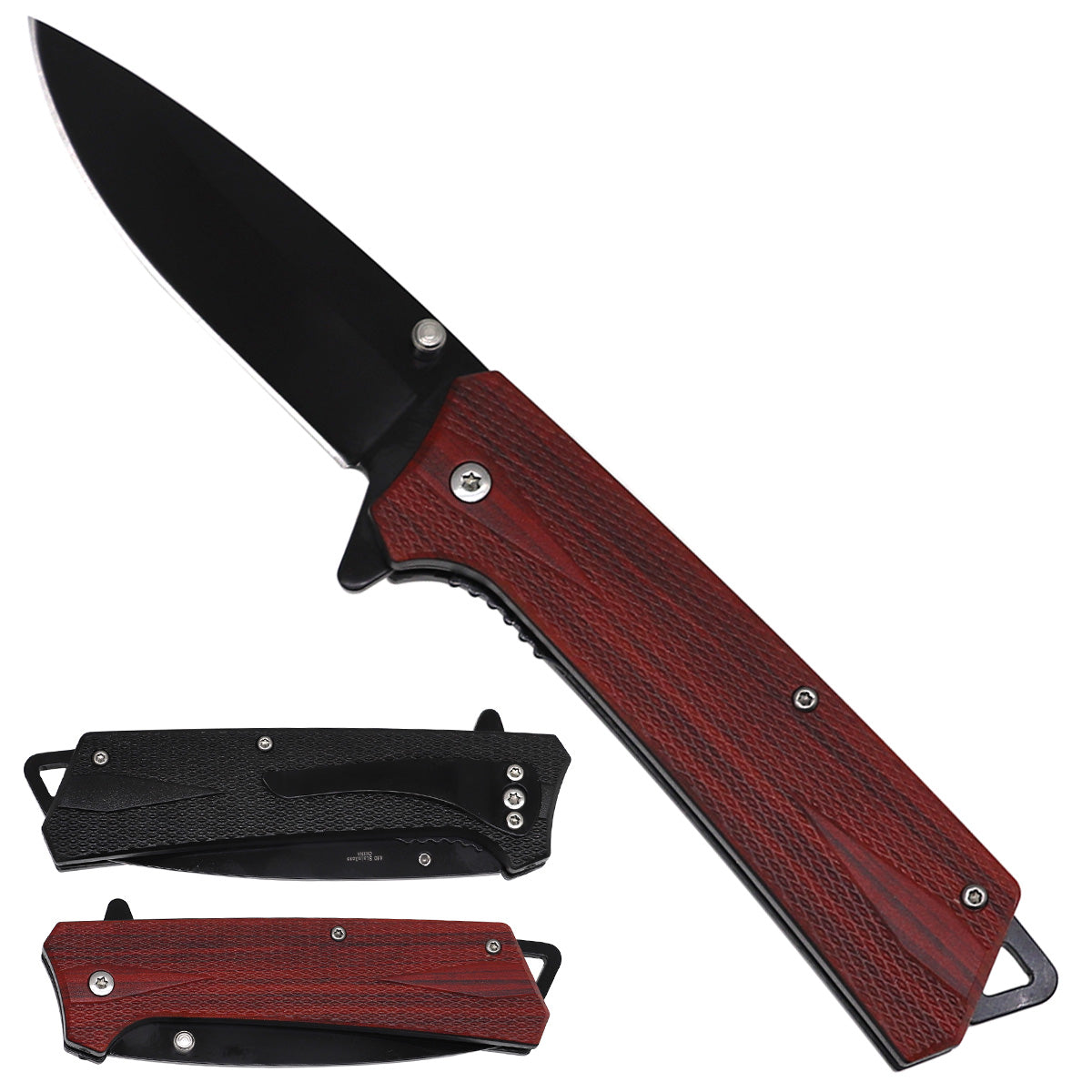 Spring Assisted Pocket Knife with 3D ABS Handle