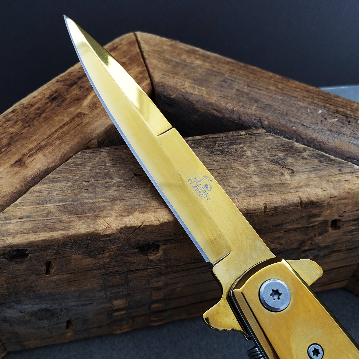 Falcon 8 3/4" Gold Folding Knife