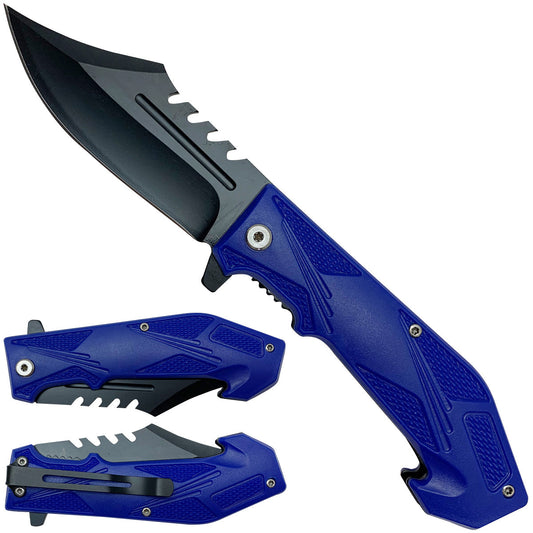 Spring-Assisted Pocket Knife, 4-Inch Blade & Blue Handle | KS1120BL