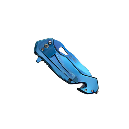 Blue Spring Assisted Knife w/Cutter and Breaker