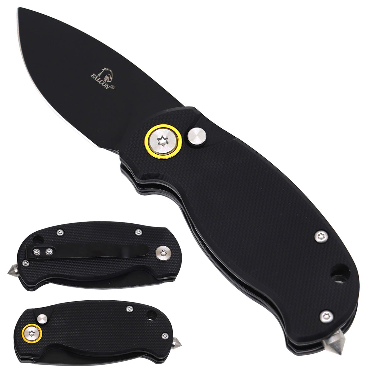 Falcon Ca Fat Boy Mini-Switchblade Knife, 2" Blade & G10 Handle | KS139BK