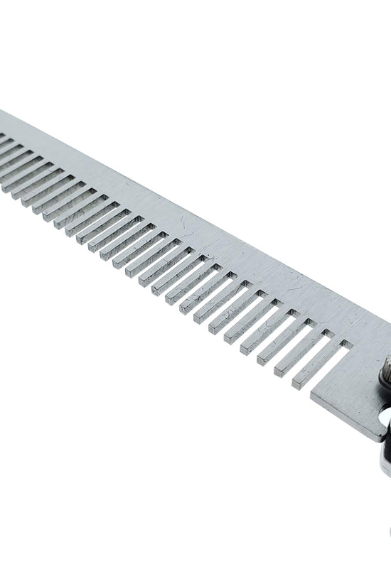 9 1/2" Button Press Blade Comb Faux Black Marble